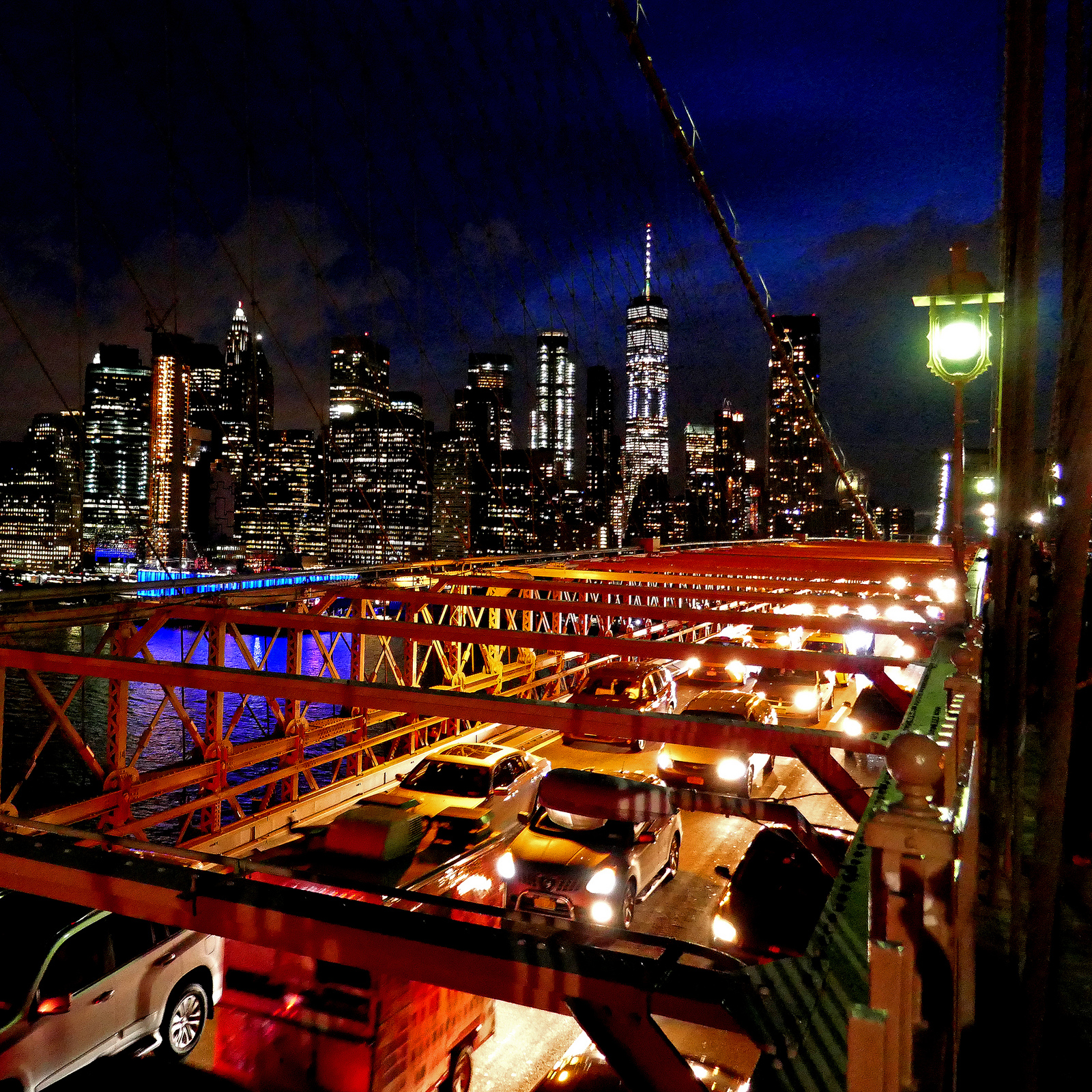 New York skyline from the Brooklyn Bridge